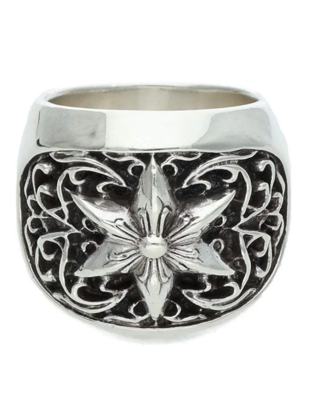 Chrome Hearts Clssc Oval Star Classic Silver Ring